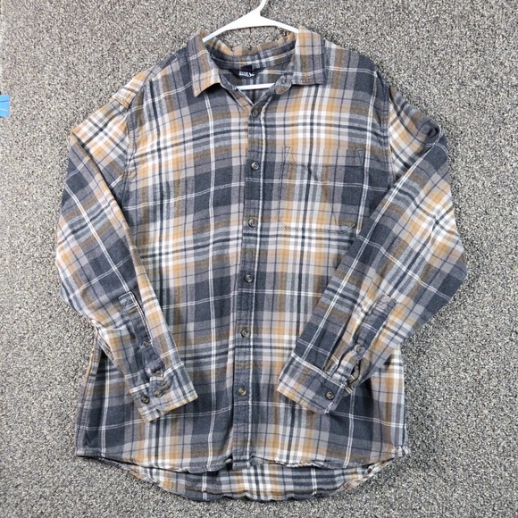 Eddie Bauer Other - Eddie Bauer Flannel Shirt Mens XL Grey Tan Plaid Outdoor Hiking Western
